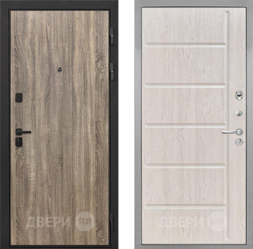 Входная металлическая Дверь Интекрон (INTECRON) Профит Black Дуб Турин ФЛ-102 Сосна белая в Протвино