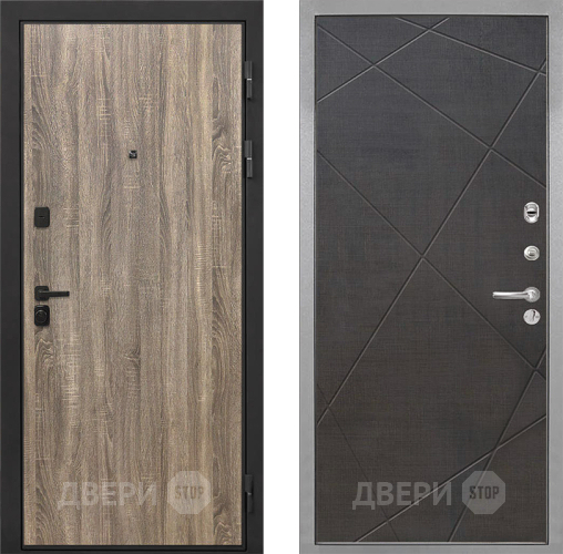Входная металлическая Дверь Интекрон (INTECRON) Профит Black Дуб Турин Лучи-М Венге распил кофе в Протвино
