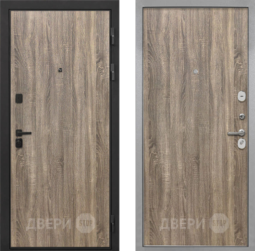 Входная металлическая Дверь Интекрон (INTECRON) Профит Black Дуб Турин Гладкая Дуб турин в Протвино