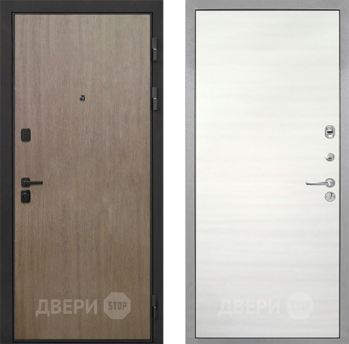 Входная металлическая Дверь Интекрон (INTECRON) Профит Black Венге Коричневый Гладкая Дуб сильвер поперечный в Протвино