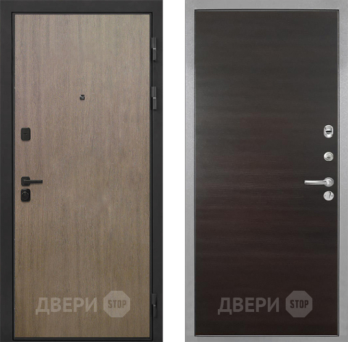 Входная металлическая Дверь Интекрон (INTECRON) Профит Black Венге Коричневый Гладкая Эковенге поперечный в Протвино