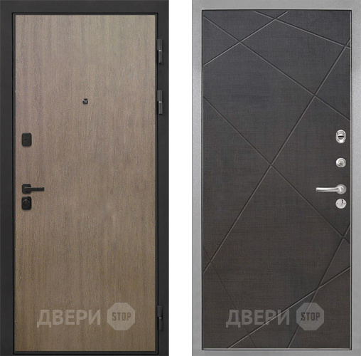 Входная металлическая Дверь Интекрон (INTECRON) Профит Black Венге Коричневый Лучи-М Венге распил кофе в Протвино