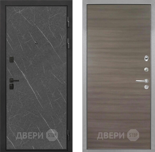 Входная металлическая Дверь Интекрон (INTECRON) Профит Black Гранит Лава Оникс Гладкая Дуб тоскано поперечный в Протвино