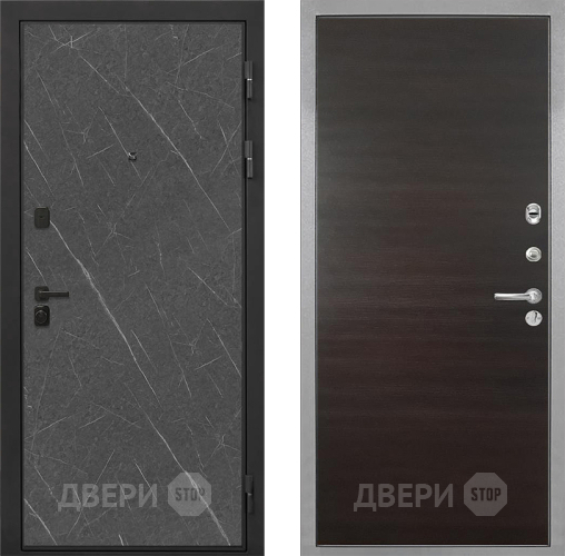 Входная металлическая Дверь Интекрон (INTECRON) Профит Black Гранит Лава Оникс Гладкая Эковенге поперечный в Протвино