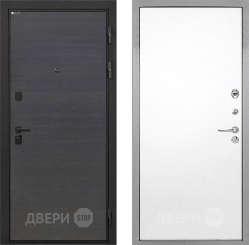 Входная металлическая Дверь Интекрон (INTECRON) Профит Black Эковенге Гладкая Силк Сноу в Протвино