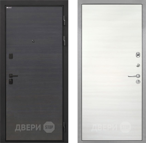 Входная металлическая Дверь Интекрон (INTECRON) Профит Black Эковенге Гладкая Дуб сильвер поперечный в Протвино