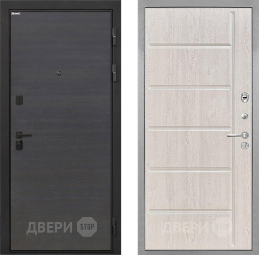 Входная металлическая Дверь Интекрон (INTECRON) Профит Black Эковенге ФЛ-102 Сосна белая в Протвино