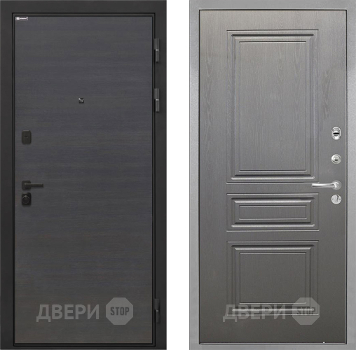 Входная металлическая Дверь Интекрон (INTECRON) Профит Black Эковенге ФЛ-243 Графит вуд дуб в Протвино