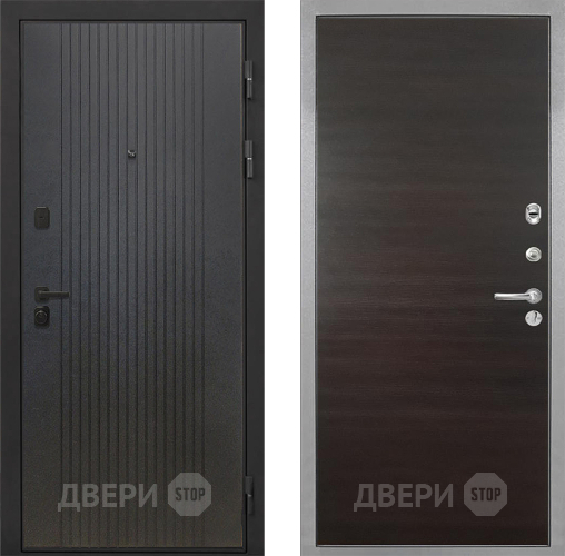 Входная металлическая Дверь Интекрон (INTECRON) Профит Black ФЛ-295 Гладкая Эковенге поперечный в Протвино