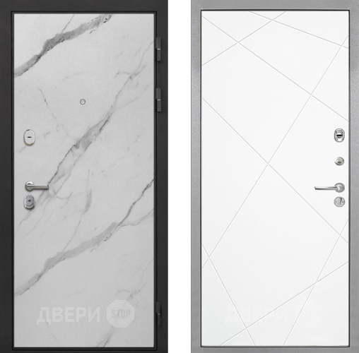 Входная металлическая Дверь Интекрон (INTECRON) Гектор Мрамор Арктик Лучи-М Софт милк в Протвино