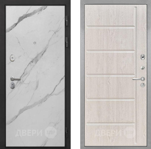 Входная металлическая Дверь Интекрон (INTECRON) Гектор Мрамор Арктик ФЛ-102 Сосна белая в Протвино