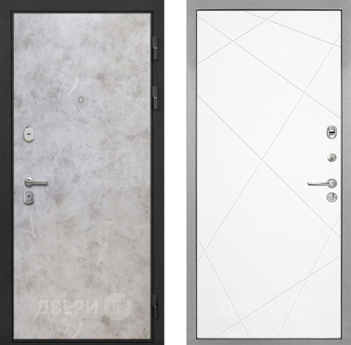 Входная металлическая Дверь Интекрон (INTECRON) Гектор Мрамор Светлый Лучи-М Софт милк в Протвино