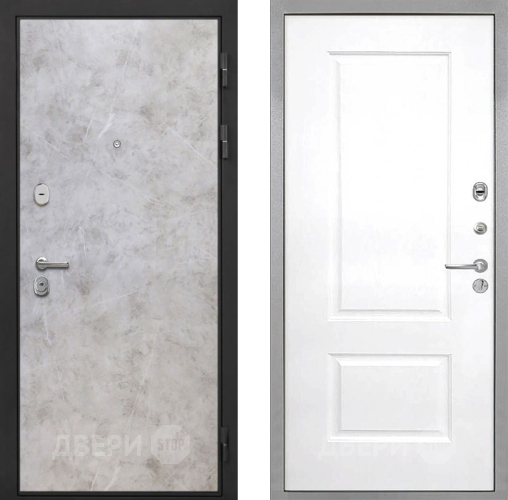 Входная металлическая Дверь Интекрон (INTECRON) Гектор Мрамор Светлый Альба Роял Вуд белый в Протвино