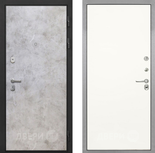Входная металлическая Дверь Интекрон (INTECRON) Гектор Мрамор Светлый Гладкая Слоновая кость в Протвино
