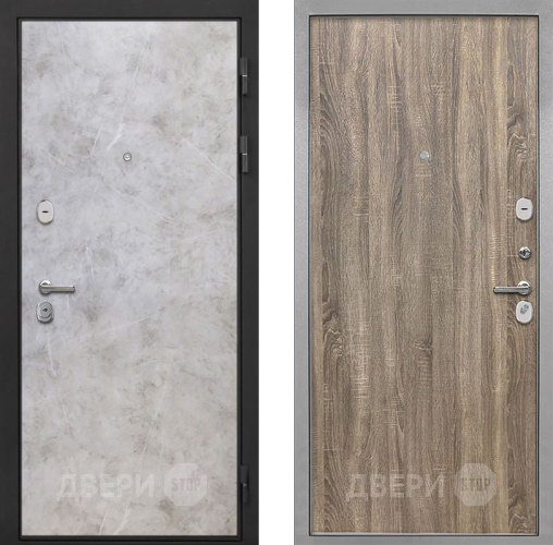 Входная металлическая Дверь Интекрон (INTECRON) Гектор Мрамор Светлый Гладкая Дуб турин в Протвино