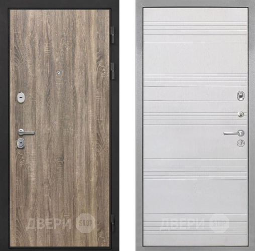 Входная металлическая Дверь Интекрон (INTECRON) Гектор Дуб Турин ФЛ-316 Белый ясень в Протвино
