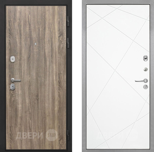 Входная металлическая Дверь Интекрон (INTECRON) Гектор Дуб Турин Лучи-М Софт милк в Протвино