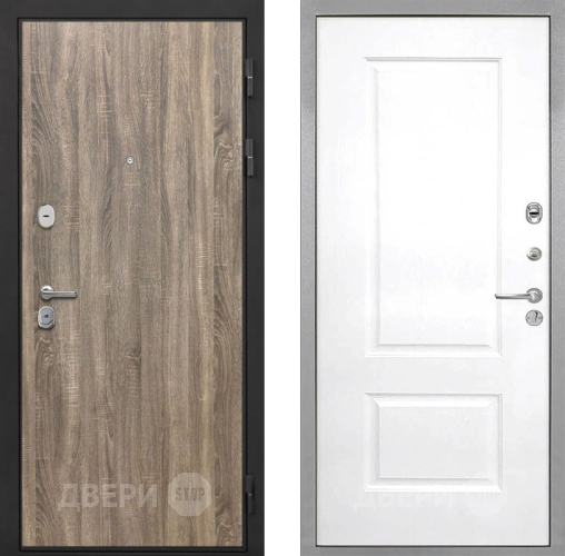 Входная металлическая Дверь Интекрон (INTECRON) Гектор Дуб Турин Альба Роял Вуд белый в Протвино