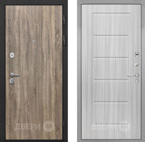 Входная металлическая Дверь Интекрон (INTECRON) Гектор Дуб Турин ФЛ-39 Сандал белый в Протвино