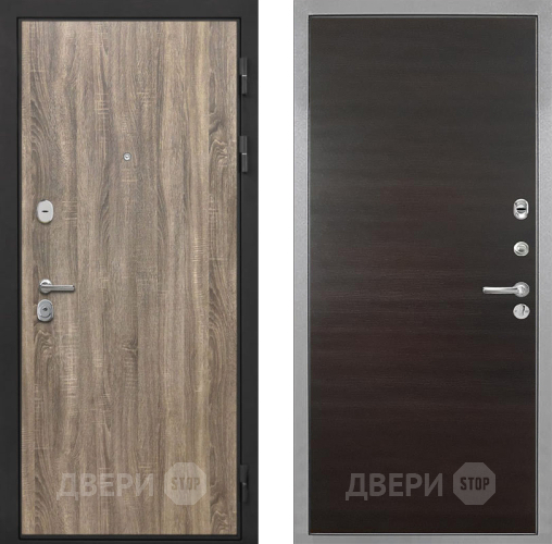 Входная металлическая Дверь Интекрон (INTECRON) Гектор Дуб Турин Гладкая Эковенге поперечный в Протвино