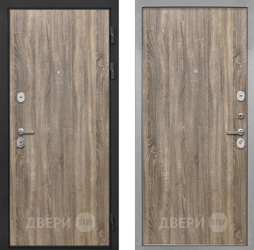 Входная металлическая Дверь Интекрон (INTECRON) Гектор Дуб Турин Гладкая Дуб турин в Протвино