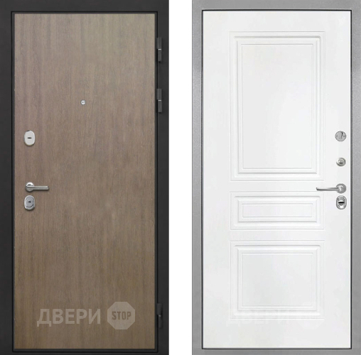 Дверь Интекрон (INTECRON) Гектор Венге Коричневый ФЛ-243 Белый матовый в Протвино