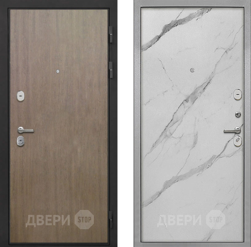 Входная металлическая Дверь Интекрон (INTECRON) Гектор Венге Коричневый Гладкая Мрамор натуральный арктик в Протвино