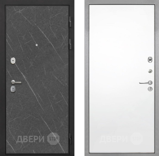 Входная металлическая Дверь Интекрон (INTECRON) Гектор Гранит Лава Оникс Гладкая Силк Сноу в Протвино