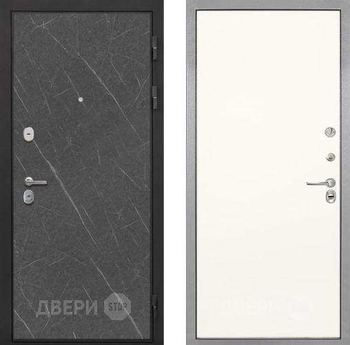 Входная металлическая Дверь Интекрон (INTECRON) Гектор Гранит Лава Оникс Гладкая Слоновая кость в Протвино