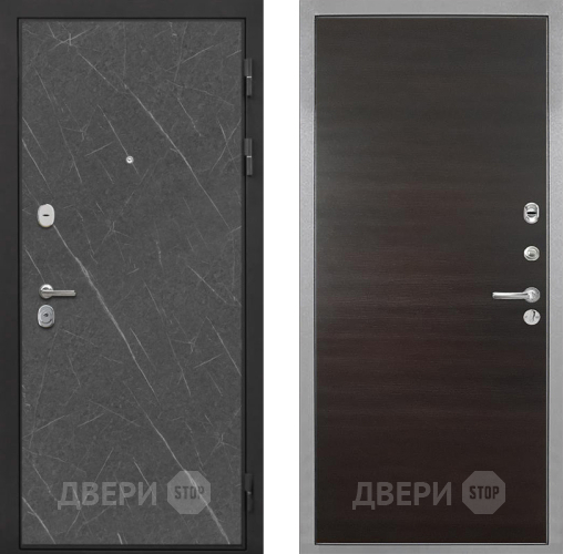 Входная металлическая Дверь Интекрон (INTECRON) Гектор Гранит Лава Оникс Гладкая Эковенге поперечный в Протвино