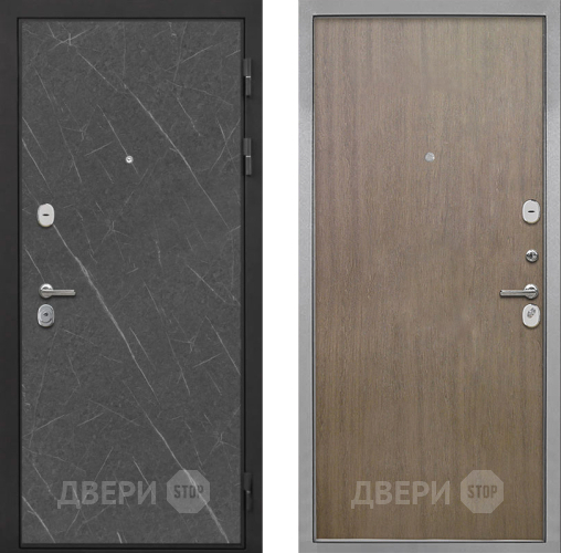 Входная металлическая Дверь Интекрон (INTECRON) Гектор Гранит Лава Оникс Гладкая шпон Венге коричневый в Протвино