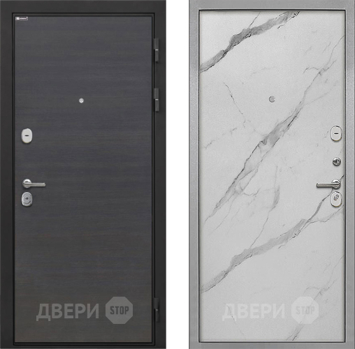 Входная металлическая Дверь Интекрон (INTECRON) Гектор Эковенге Гладкая Мрамор натуральный арктик в Протвино