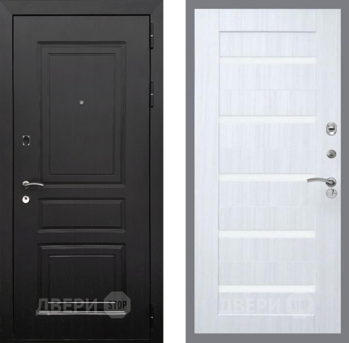 Входная металлическая Дверь Рекс (REX) 6 Венге СБ-14 стекло белое Сандал белый в Протвино