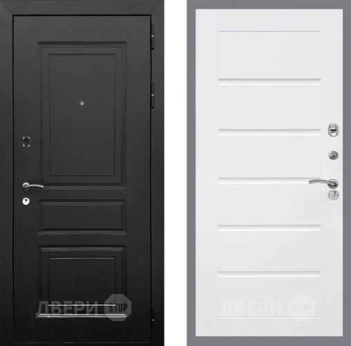 Входная металлическая Дверь Рекс (REX) 6 Венге Сити Белый ясень в Протвино