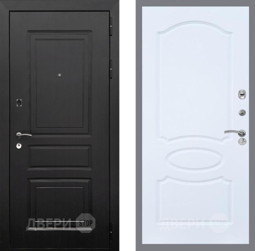 Входная металлическая Дверь Рекс (REX) 6 Венге FL-128 Силк Сноу в Протвино