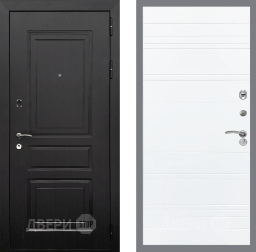 Входная металлическая Дверь Рекс (REX) 6 Венге Line Силк Сноу в Протвино