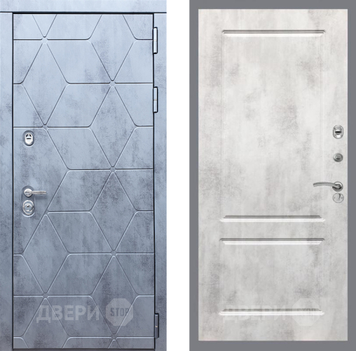 Входная металлическая Дверь Рекс (REX) 28 FL-117 Бетон светлый в Протвино
