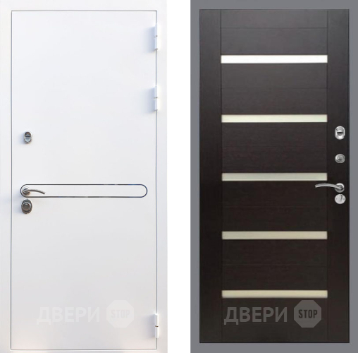 Дверь Рекс (REX) 27 СБ-14 стекло белое венге поперечный в Протвино