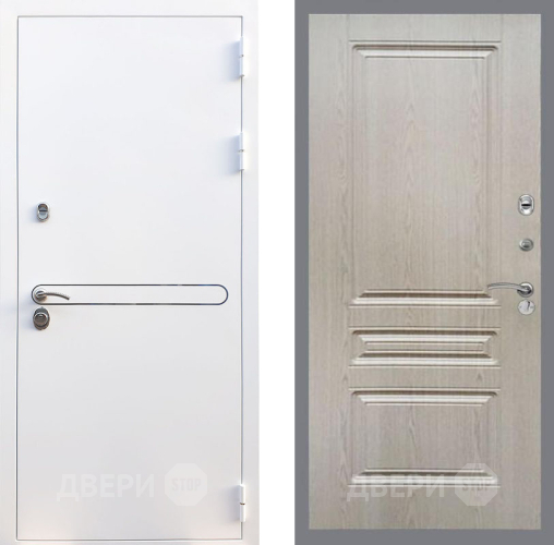 Входная металлическая Дверь Рекс (REX) 27 FL-243 Беленый дуб в Протвино