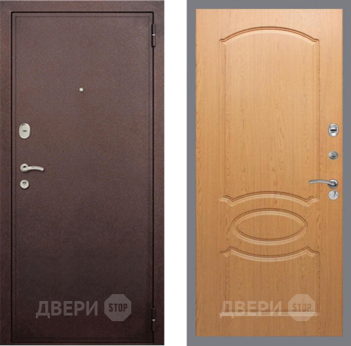 Входная металлическая Дверь Рекс (REX) 2 Медный Антик FL-128 Дуб в Протвино