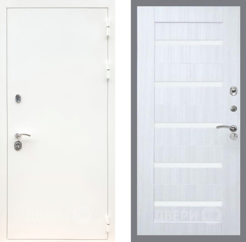 Дверь Рекс (REX) 5 Белая Шагрень СБ-14 стекло белое Сандал белый в Протвино