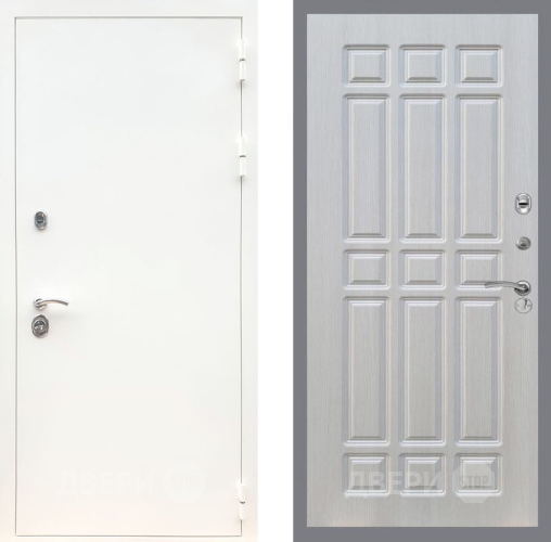 Входная металлическая Дверь Рекс (REX) 5 Белая Шагрень FL-33 Лиственница беж в Протвино