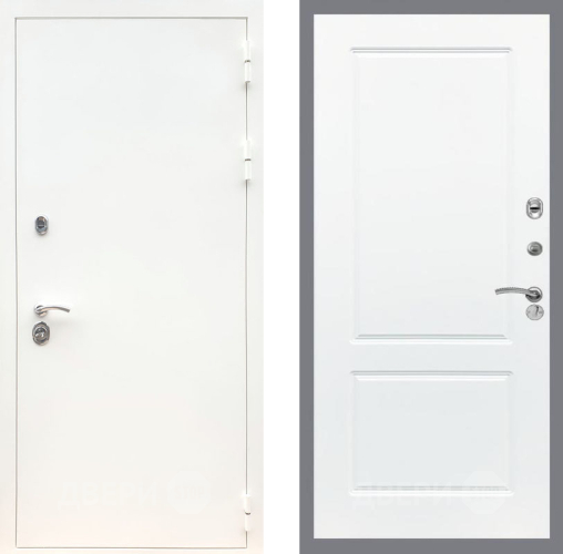 Входная металлическая Дверь Рекс (REX) 5 Белая Шагрень FL-117 Силк Сноу в Протвино