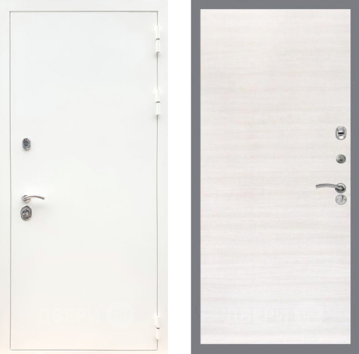 Входная металлическая Дверь Рекс (REX) 5 Белая Шагрень GL Акация в Протвино