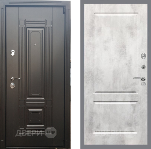 Входная металлическая Дверь Рекс (REX) 9 FL-117 Бетон светлый в Протвино