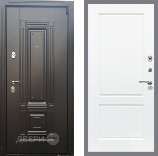 Входная металлическая Дверь Рекс (REX) 9 FL-117 Силк Сноу в Протвино