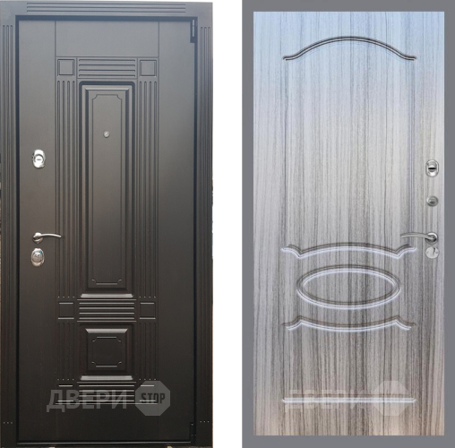 Входная металлическая Дверь Рекс (REX) 9 FL-128 Сандал грей в Протвино