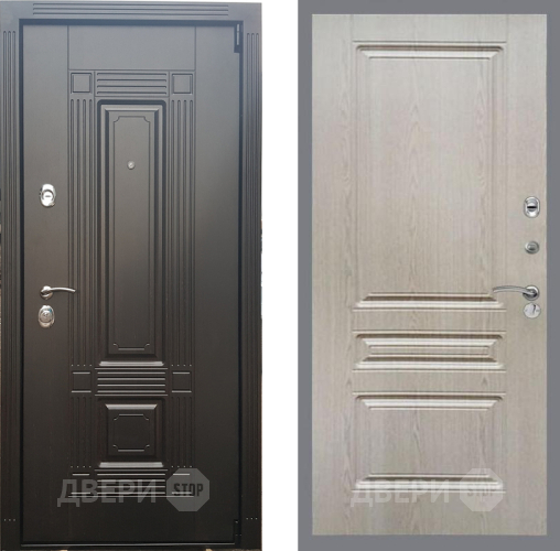 Входная металлическая Дверь Рекс (REX) 9 FL-243 Беленый дуб в Протвино