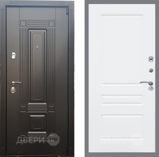 Входная металлическая Дверь Рекс (REX) 9 FL-243 Силк Сноу в Протвино