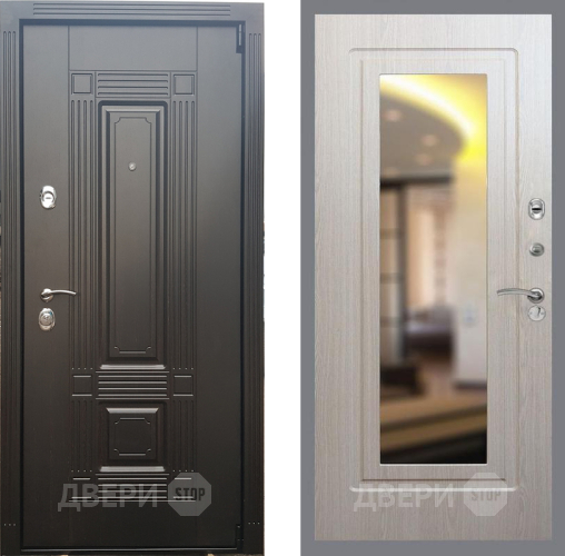 Входная металлическая Дверь Рекс (REX) 9 FLZ-120 Беленый дуб в Протвино